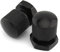 FSFY, 2 dadi di montaggio per sella, filettatura 1/4-20, per Harley Touring Softail Street Glide Road Glide Road King Softail Dyna Sportster CVO (nero)