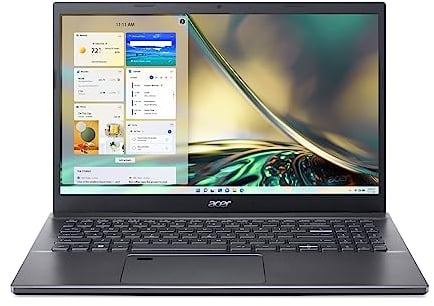 acer Aspire 5 (A515-57-75T5) Laptop | 15,6 FHD Display | Intel Core i7-12650H | 16 GB RAM | 1 TB SSD | Intel UHD Grafik | Windows 11 | QWERTZ Tastatur | grau