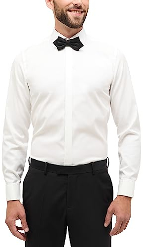 ETERNA Slim Fit Cover Galahemd extra Langer Arm Haifischkragen beige