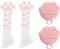 Ygapuzi 4Pcs Pet Food Can Supplies Set Universal Silicone Can Covers Cat Can Lids 2 in 1 Spatula Pet Can Opener Dog Claw Spoons for Pets Dogs Cats Feeding Wash Machine Apply (Blue Cat Pink)