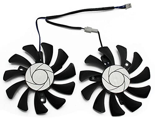 Otueidnsy 75Mm 2Pin GTX1050Ti GPU Refroidisseur Double Ventilateur pour GTX 1050Ti GTX-1050-Ti-4GT-OC Refroidissement de Carte Graphique
