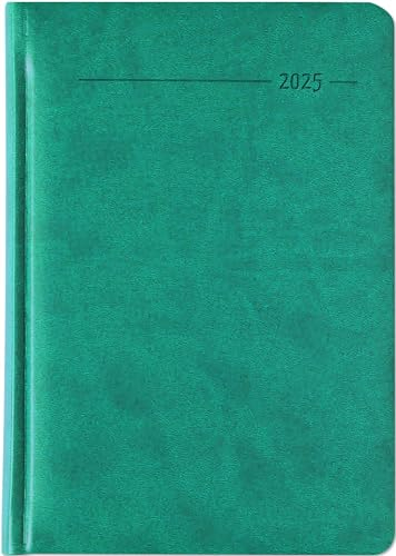 Zettler - Wochenplaner Tucson 2025 türkis, 15x21cm, Taschenkalender mit 128 Seiten mit 1 Woche auf 2 Seiten, Adressteil, Notizbereich, Monatsübersicht, Mondphasen und internationales Kalendarium