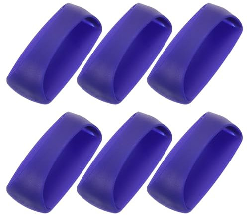 sourcing map 6pcs Self-Stick Instant Cabinet Handle Pulls, Adhesive Sliding Door Handle Window Glass Doors Pulls for Wardrobe Dark Blue