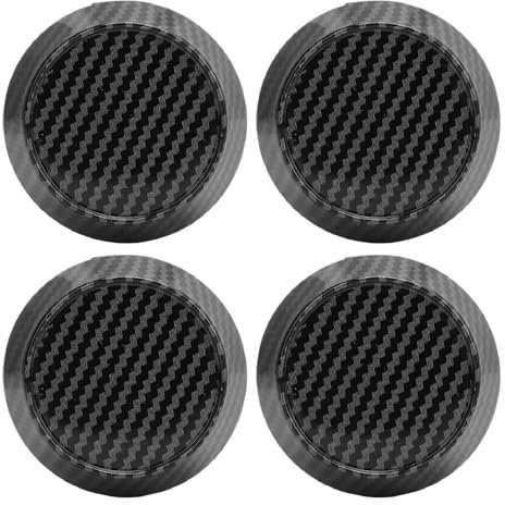 Aramox Radnabenkappen Im Kohlefaser-Stil, 60 Mm Nabenkappen für Fahrzeuge
