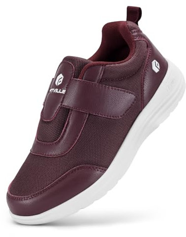 FitVille Schuhe Extra Weit Damen Bequem Sport Sneaker Weite H grösse 38.5 EU X-Weit Weinrot