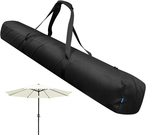 Bolsa para sombrilla de playa, 145 cm, plegable, bolsa de almacenamiento, bolsa de transporte impermeable, bolsa de paraguas con asa