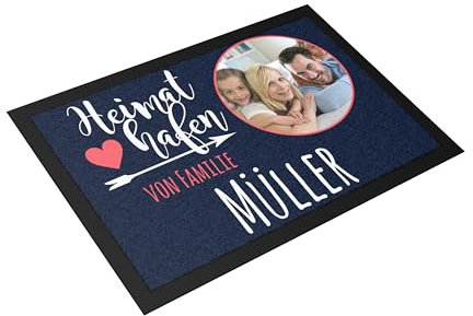 printplanet® - Fußmatte selbst gestalten - individuell Bedruckt - Layout: Heimathafen 1 - Größe 60 cm x 40 cm