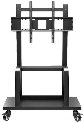 Universal TV Stand, Mobile TV Stand For 55-100 Inch TVs, Height Adjustable Rolling TV Cart With Media Shelf And Wheels, Holds Up To 496lbs TV Base Stand