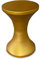 KONEST Metall-Tabouret Tam Tam in Mattgold - Elegantes Design, Praktisch, Vielseitiges Möbelstück für Wohnzimmer, Schlafzimmer, Außenbereich, Robuster und Tragbarer Sitzhocker