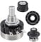 ALLECIN 2 Stück RV24YN20S 500 Ohm Potentiometer Single Turn B501 Taper Drehpotentiometer 3 Klemmen Einzeldrehung Kohlefilm-Potentiometer Variable Widerstände mit A03 Drehknöpfe und Zifferblatt