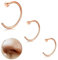 ESHIONER G23 Titan Fake Nasenpiercing Nasenring Septum Fake Nasen Piercing Hoop Set Knorpel Dünn Klein Helix Hypoallergen 18G 20G 6MM/8MM/10MM Roségold 3PCS Fake Nase piercing Schmuck Damen
