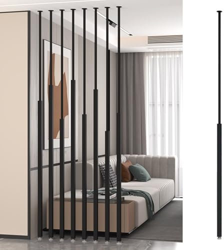 Room Divider/ Paravent 8 Stück Raumteiler mit Wandpfosten vom Boden bis zur Decke, 2 Fuß/4 Fuß/6 Fuß/7 Fuß/8 Fuß hohe freistehende Raumteiler, Trennwandpfosten für Eingang/Zuhause/Büro(8 PCS_115CM/45.