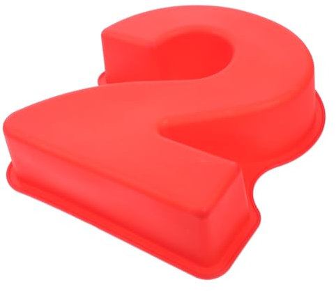 Amosfun stampo per dolci da forno Stampo per torte D Stampo per torte mousse tortiera con lettere tortiera con numeri grandi tortiera numero da cucina strumento per da forno rosso