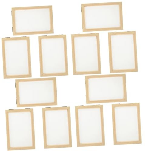 Gogogmee 12 STK Papierrahmen Rahmen für die Papierherstellung Bildschirm zur Papierherstellung papierbasteln papierschöpfrahmen Bastelwerkzeuge aus Papier selber Machen Holzrahmen Kupfer