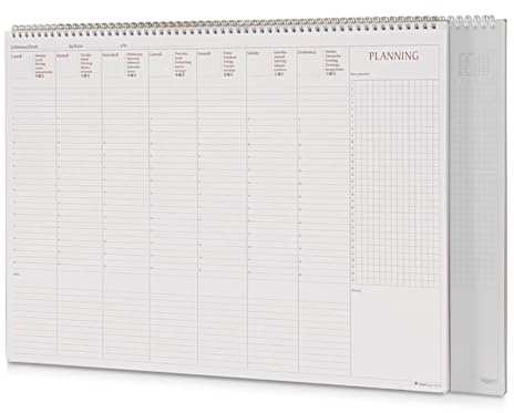 Scadenziario Desk planner spiralato adatto per 2026 - Formato Grande - calendario ufficio da tavolo copertina in PPL per appuntamenti 2026 settimanale F.to 50 x 35 cm + penna a scatto e segnalibro