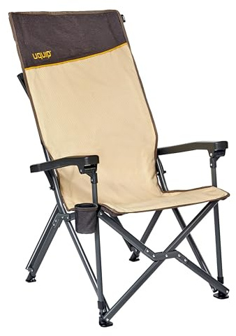 Uquip Campingstuhl Barry Boulder I Faltbarer Klappstuhl mit 200 kg Traglast I kompakter Faltstuhl aus Stahl & Polyester I klappbarer Outdoor-Stuhl für Camping, Strand, Angeln, Garten & Festivals