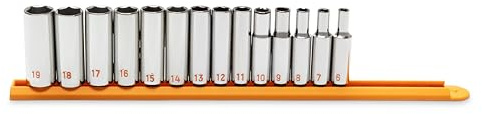 GEARWRENCH HIVIZ 14 Piece Deep Socket Set - 3/8in Drive | Metric | 6 Point | 80554H