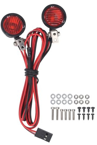 LOCADENCE RC-Auto-LED-Leuchten RC-Scheinwerfer, verstellbarer RC-Auto-Front scheinwerfer, LED-Lichts chein werfer Ersatz zubehör für 1:10 RC Crawler (Rotlicht)