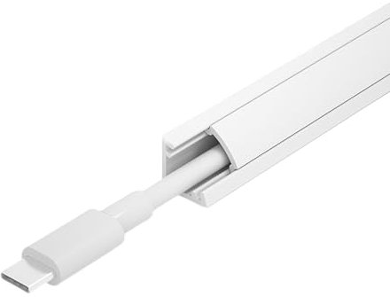 Corner Cable Channel for TV Wall Cable Duct, 1m*5 Cable Management Channel, Skirting, Floor, Ceiling, Cables Included
