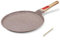 RANX INGST Poêle à Crêpes en Céramique 25 cm - Crêpière avec Poignée Amovible Marron