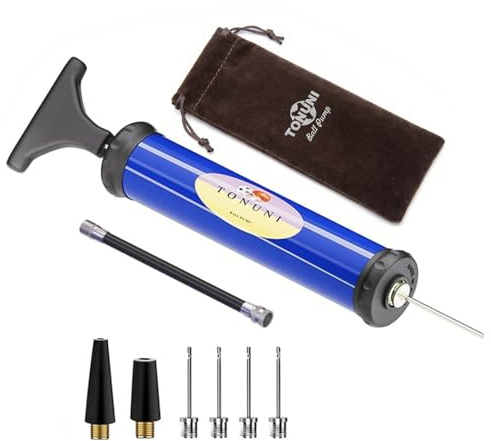 Portable Air Pump,Ball Pump Inflator Kit with Needle,Nozzle, Extension Hose for Soccer Basketball Football Volleyball Water Polo Rugby Exercise Sports Ball Balloon Swim Inflatables