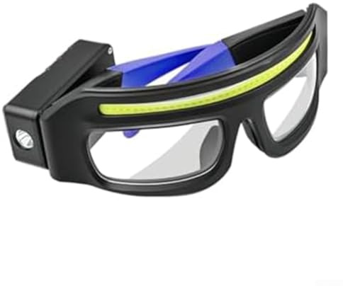 AugustknowU Freihändige verstellbare LED-Schutzbrille mit USB-C-wiederaufladbarem Scheinwerfer