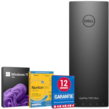Dell OptiPlex 7070 PC Computer Intel Core i7-8565U@ bis zu 4,6 GHZ 32 GB 256 GB SSD mit Windows 11 Pro & GRATIS Bluetooth, WLAN & Antiviren-Software inkl. 12 Monate Garantie (Generalüberholt)