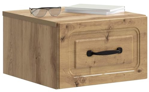 vidaXL Wandmontierter Nachttisch Artisan-Eiche 34,5 x 33 x 20 cm, Stylischer Nachttisch, kompakter Beistelltisch, modernes Schlafzimmermöbel, Coole Aufbewahrung, minimalistisches Design