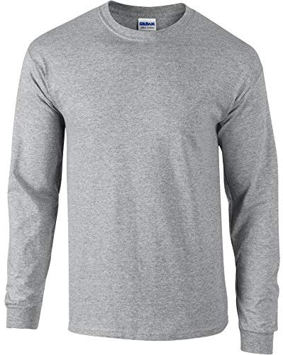 Gildan - T-Shirt à manches longues - Homme gris Gris sport XX-Large