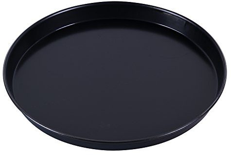 Paderno 11740-28 Teglia Pizza, per Torte e Focacce, Antiaderente, in Ferro Blu, Cucina professionale, per Cottura Elettrica e Gas, Altezza 2.5 cm, Diametro 28 cm
