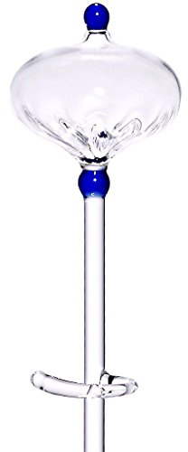 CRISTALICA Exklusiver Handgeformter Orchideenstab Rankhilfe Sparta Blau H ca. 40 cm Handgeformt in Deutschland