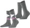 Burlington Damen Socken Everyday Mix Multipack W So Baumwolle gemustert 2 Paar, Grau Light Grey 3401, 36-41