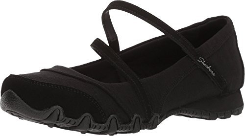 Skechers Bikers-Get-up, Mary Janes Donna, Nero, 37 EU