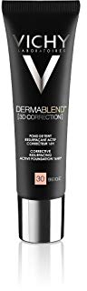 Vichy Dermablend [3D Correction], Teintkorrigierendes Make-up, Foundation bei unreiner und zu Akne neigender Haut, Ohne Maskeneffekt, Farbton: 30 beige, 30 ml