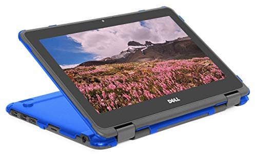 mCover Funda Compatible con DELL Chromebook 3120/3100 / 3110 de 11.6 Pulgadas 2 en 1 de la Serie educativa Solo para portátiles (no Compatible con ningún Otro Modelo de DELL) Azul