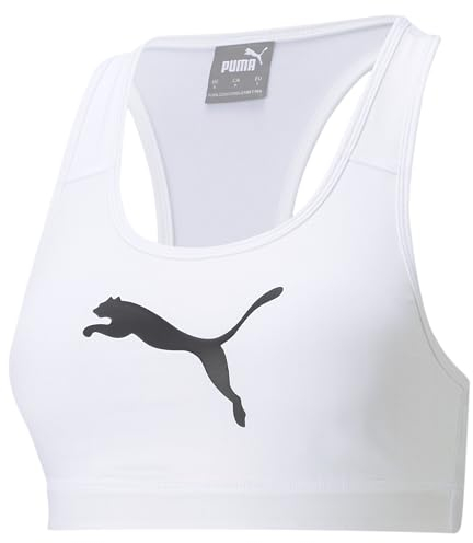 PUMA Damen, Mid Impact 4Keeps Bra Sport Bh, Weiß, L