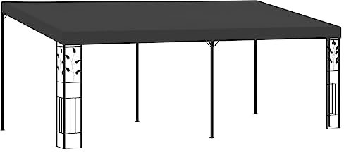vidaXL Wand Pavillon Anbaupavillon Sonnenschutz Pergola Gartenpavillon Terrassendach Überdachung Gartenzelt Partyzelt 6x3x2,5m Anthrazit