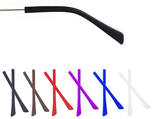 WIFUN 6 Pairs Anti Slip Ear Hook, Antislip Cover Eyeglasses Earhook Grip Sunglasses End Tips Leg Tubes for Thin Metal