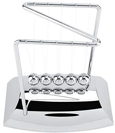 Balance Pendulum Ball Newton Cradle Ball Desk, Newton Cradle Balance Balls, Decorative Physics Gadget for Desk(Over 14 Years Old)