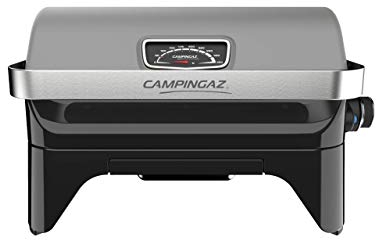 CAMPINGAZ Attitude2go, Barbecue da Tavolo a Basso Fumo, Portatile, con Coperchio, termometro, griglia in ghisa, Alimentazione: bombola di Gas R907, Grigio