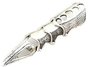 Punk Doigt Bague Griffe Armure Armure Gothique Bijoux Gothique Bague Complète Bague Griffe Décoration (Argent)