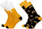 2 Paar Lustige Socken | gemusterte Socken mit verschiedenen Motiven und Farben | Mit Piqué-Komfortbund | Aus Baumwolle, Polyamid und Elasthan Farbe Bier Größe 42-47