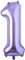 Lila Folienballons Zahl 0 bis 9 als Deko für Geburtstag und Party | 80cm groß | Violett Flieder Lilac Lavendel Zahlen Kindergeburtstag Partydeko Folienballon Ballon Luftballon, Edition: 1. Geburtstag