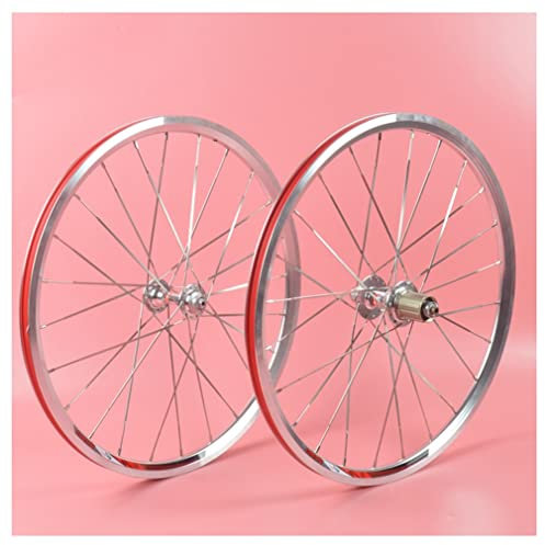 Generic Faltbarer Fahrradlaufradsatz 20 Zoll 406/451 BMX V-Bremse Schnellspannerräder Fahrradfelge 24H Nabe 74/130mm Für 7/8/9/10/11-fach Kassette (S