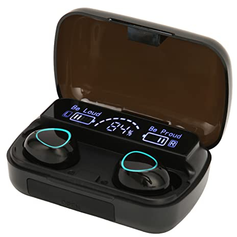 Auricolare Bluetooth 5.1, Auricolare Stereo HiFi, Custodia di Ricarica con Display LED, Auricolare Sportivo Impermeabile IPX7 con Microfono, Controllo Tattile, 5 Ore di Riproduzionea