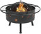 WIQUYBML Outdoor-Holzbrennstellen, tragbare Feuerstelle, runde Lagerfeuer-Holzofen-Terrasse und Hinterhof-Feuerstelle für draußen mit Grill