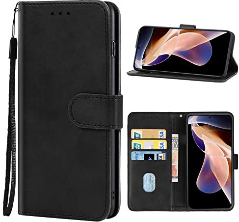 König Design Handyhülle kompatibel mit Xiaomi Redmi Note 11 Pro/Note 11 Pro+ 5G Schutzhülle Case Cover Kartenfach Schwarz