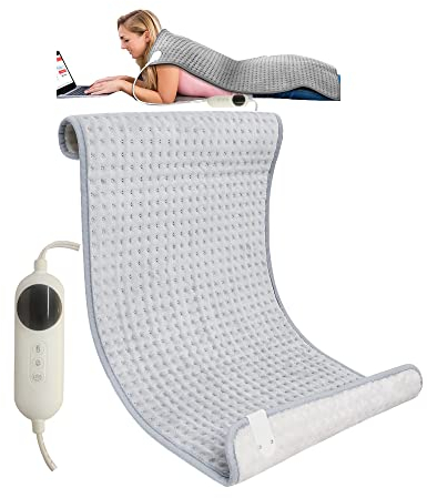 Heizkissen - 100 x 50 cm Extra große Heizkissen für Körper Schmerzlinderung, 10 Wärme-Modi, weiche elektrische Heizkissen Therapie für Krämpfe, Schulter-Nacken