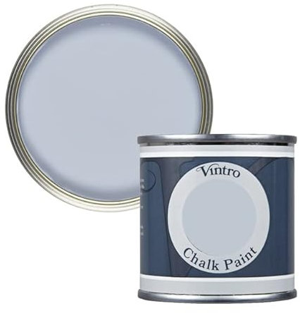 Vintro Paint | Sky Blue Chalk Paint | Furniture Paint | Shabby Chic | Ultra Matt Finish | 125ml (125ml, Georgian Sky - Blue)