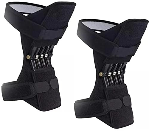 Rodillera con resorte 1 par de rodilleras de apoyo para las articulaciones, correa para la rodillera, con resorte de tensión potente para artritis, tendinitis, entrenamiento en el gimnasio, correr